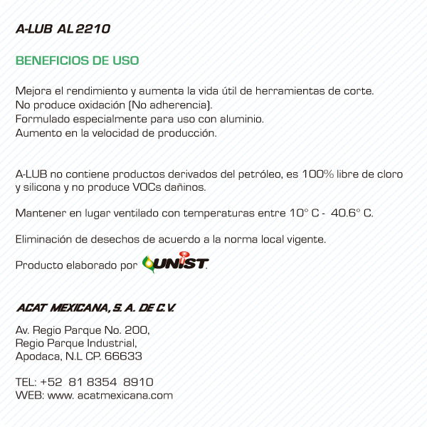 Lubricante para Aluminio | A-LUB AL 2210 - Imagen 3