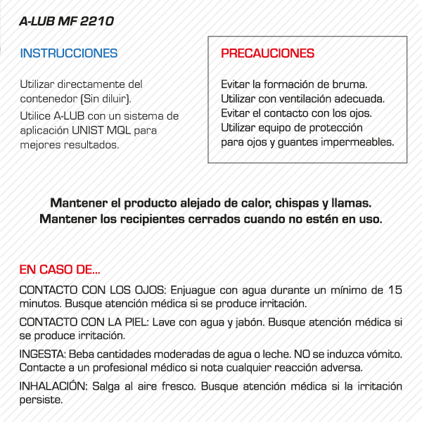 Lubricante para Metales Ferrosos | A-LUB MF 2210 - Imagen 4